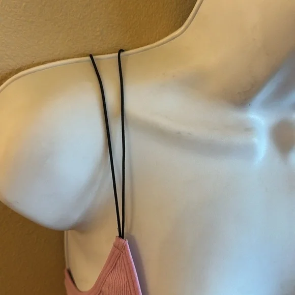 By Together Alani Ribbed Brami Lilac Scoop Neckline Cropped Womens Size M/L - Picture 4 of 12